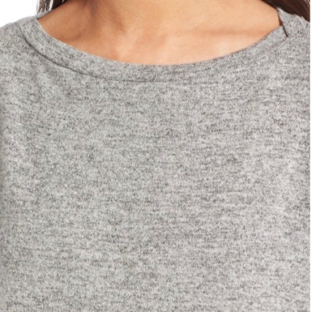 [bp.] Marled Grey Boatneck Sweater Shirt - Picture 4 of 5